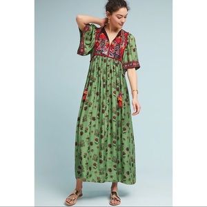 Anthropologie Handmade Embroidered Dress